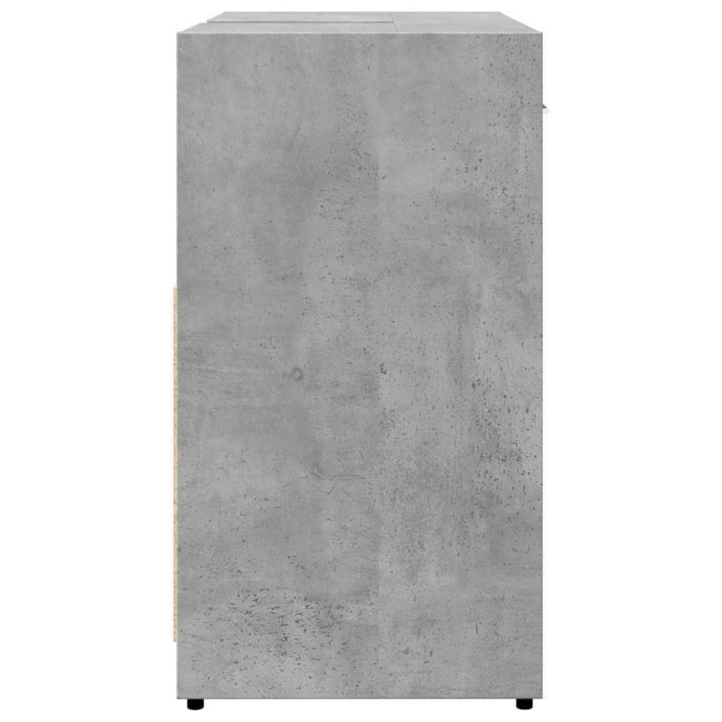 Kupaonski ormarić za umivaonik beton sivi 60x33x60 cm
