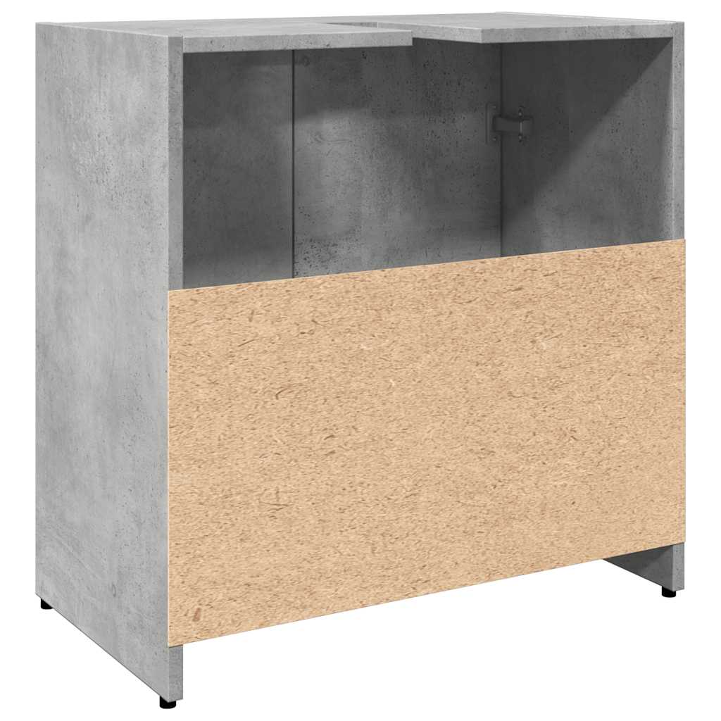 Kupaonski ormarić za umivaonik beton sivi 60x33x60 cm