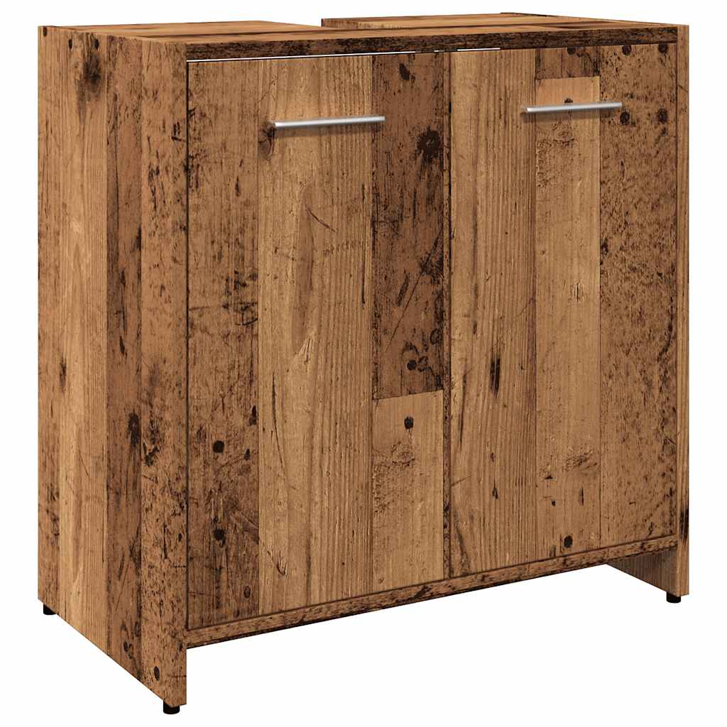 Kupaonski ormarić za umivaonik staro drvo 60x33x60 cm