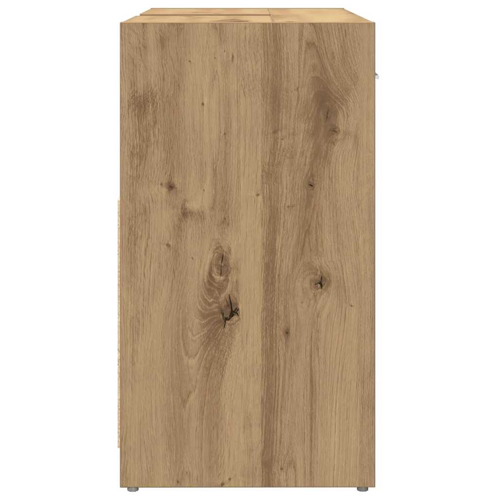 Ormarić za umivaonik smeđa boja hrasta 60x33x60 cm drveni
