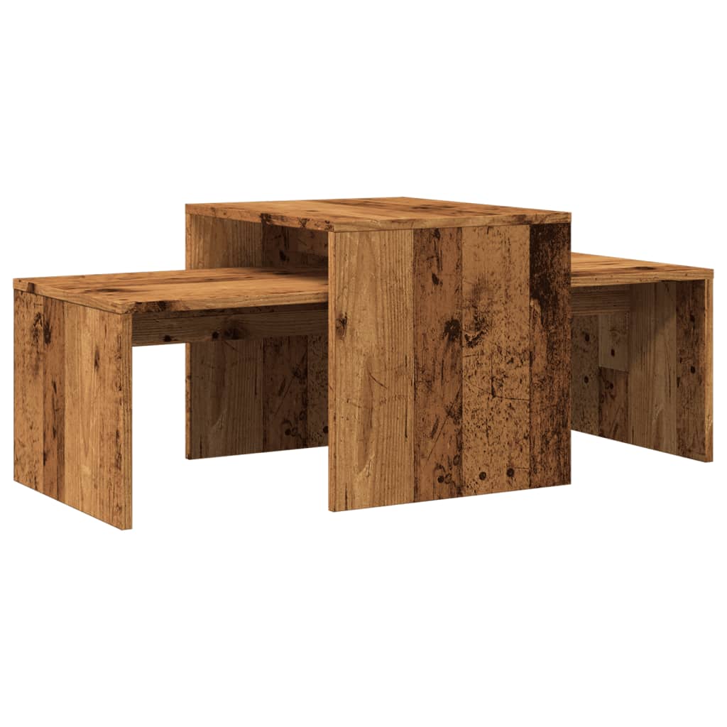 Stolić za kavu boja starog drva 100x48x40 cm konstruirano drvo
