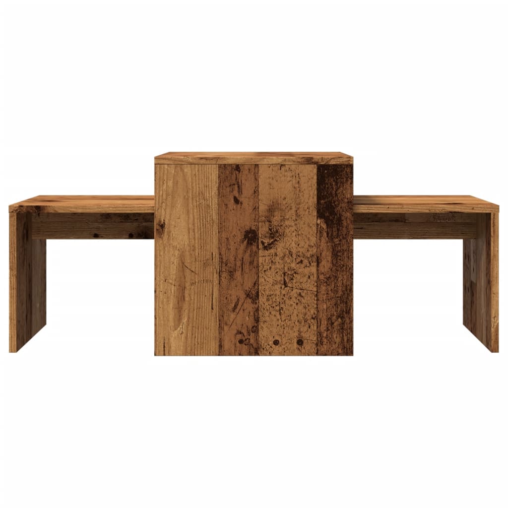 Stolić za kavu boja starog drva 100x48x40 cm konstruirano drvo