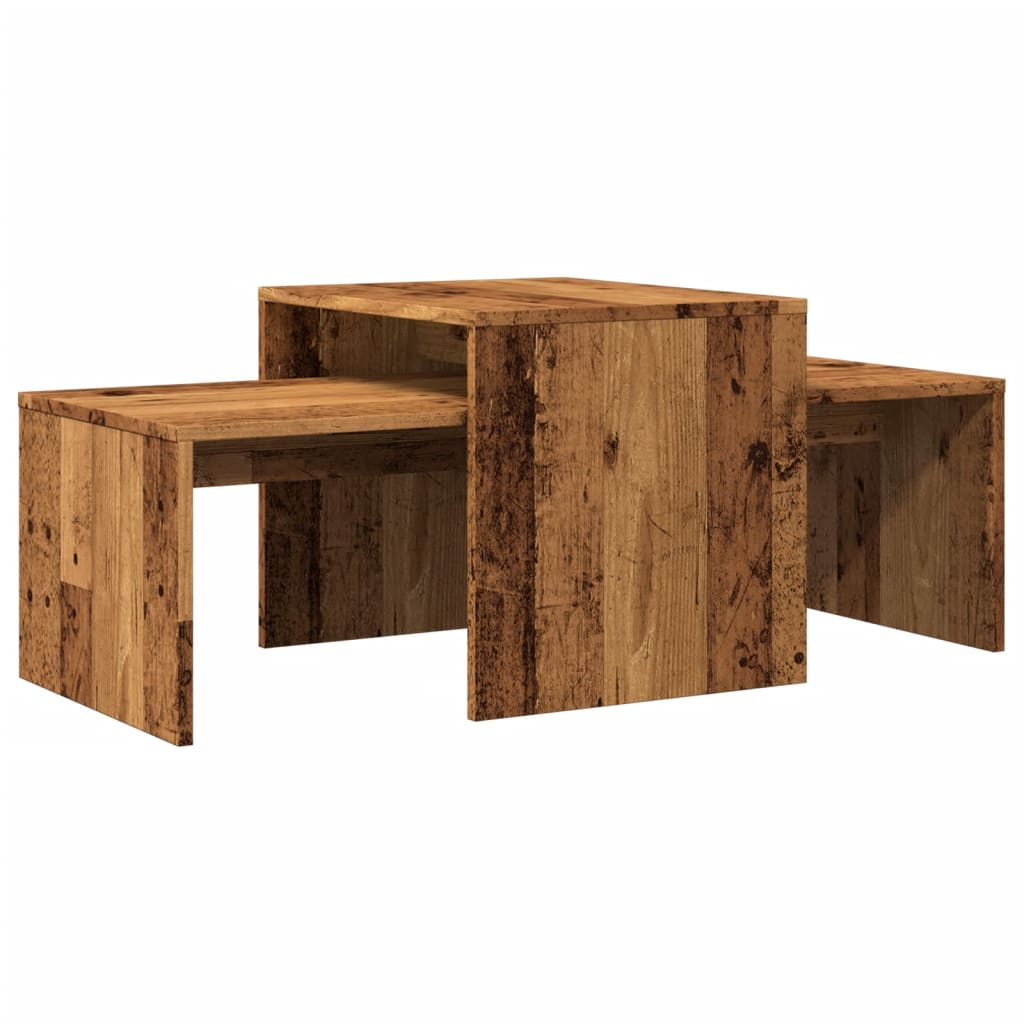 Stolić za kavu boja starog drva 100x48x40 cm konstruirano drvo
