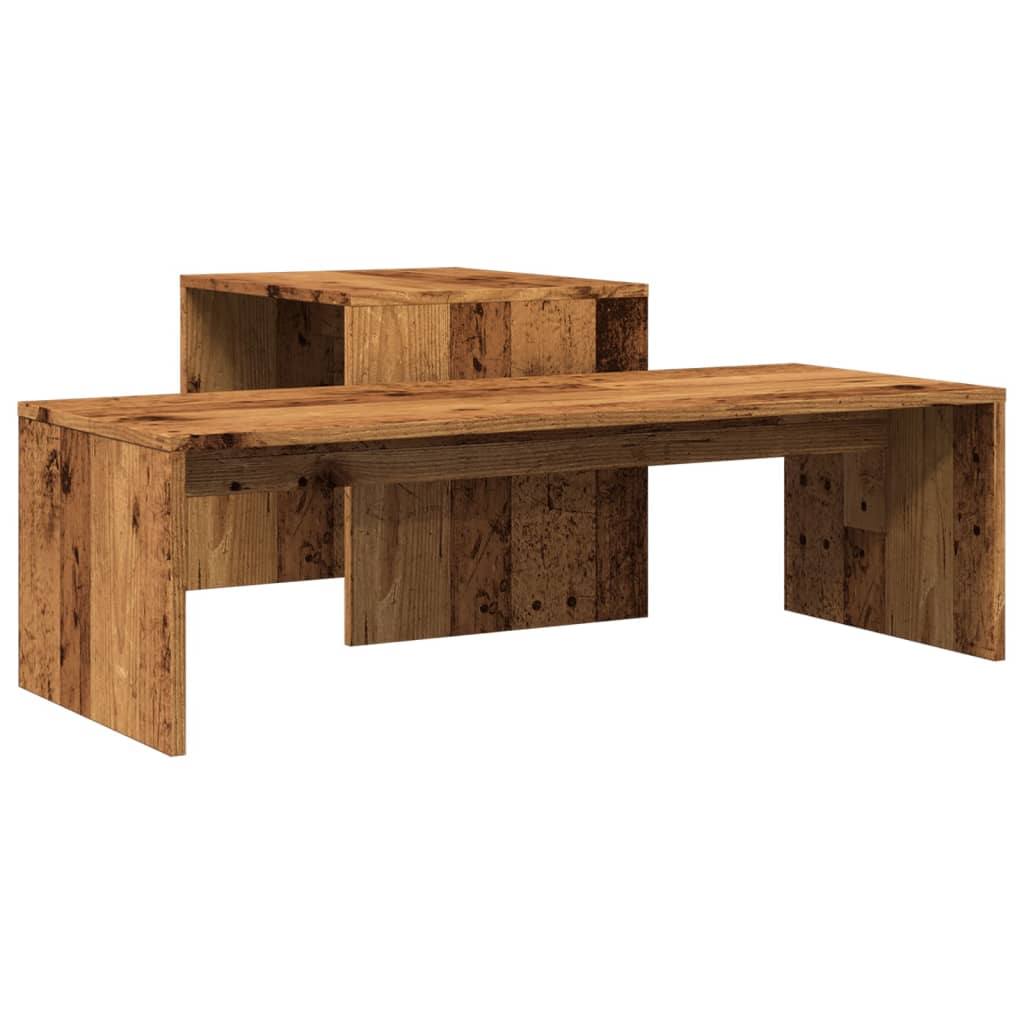 Stolić za kavu boja starog drva 100x48x40 cm konstruirano drvo