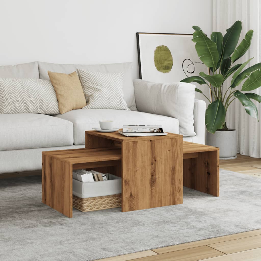 Stolić za kavu boja hrasta 100 x 48 x 40 cm konstruirano drvo