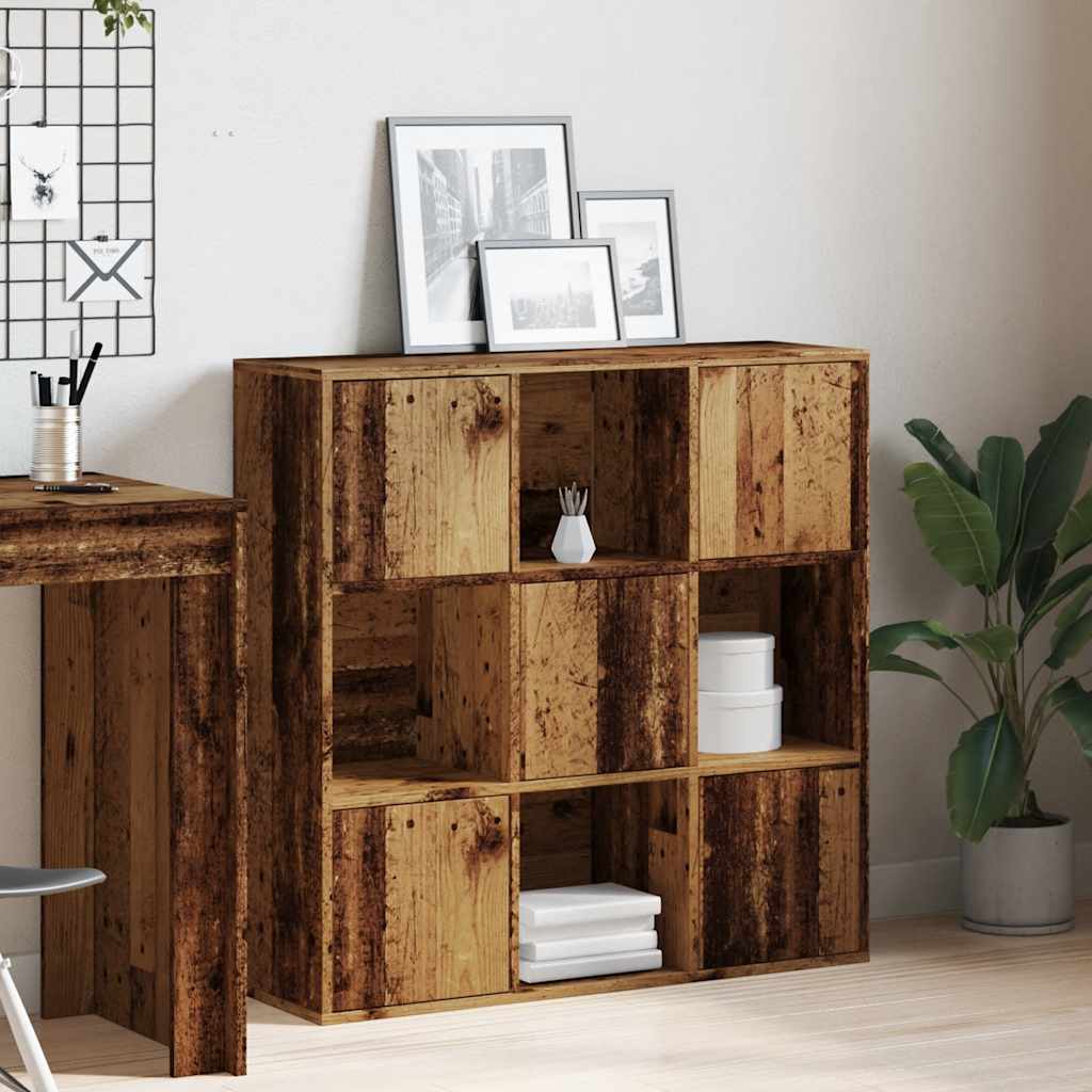 Polica za knjige Staro drvo 90x28x90 cm Konstruirano drvo