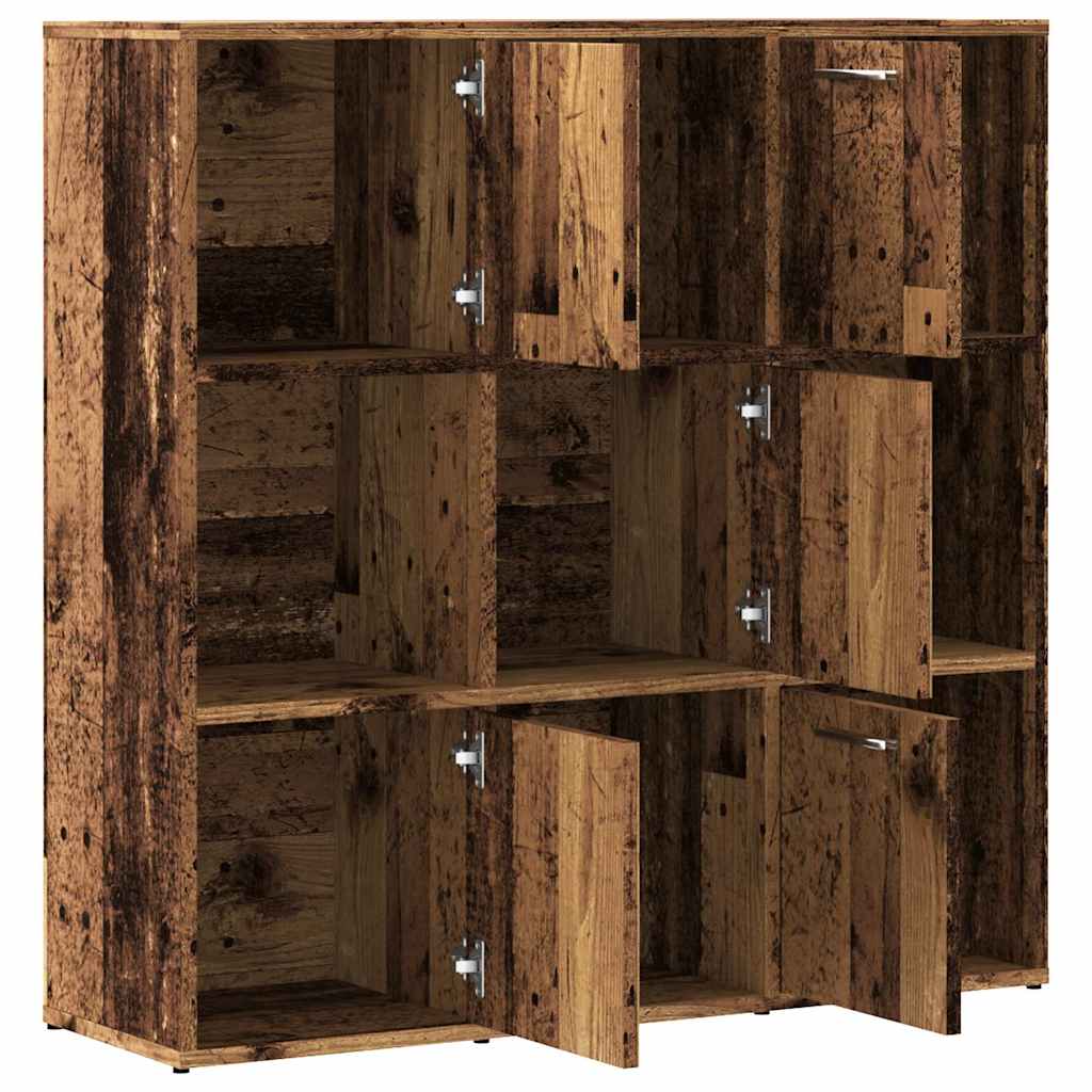 Polica za knjige Staro drvo 90x28x90 cm Konstruirano drvo