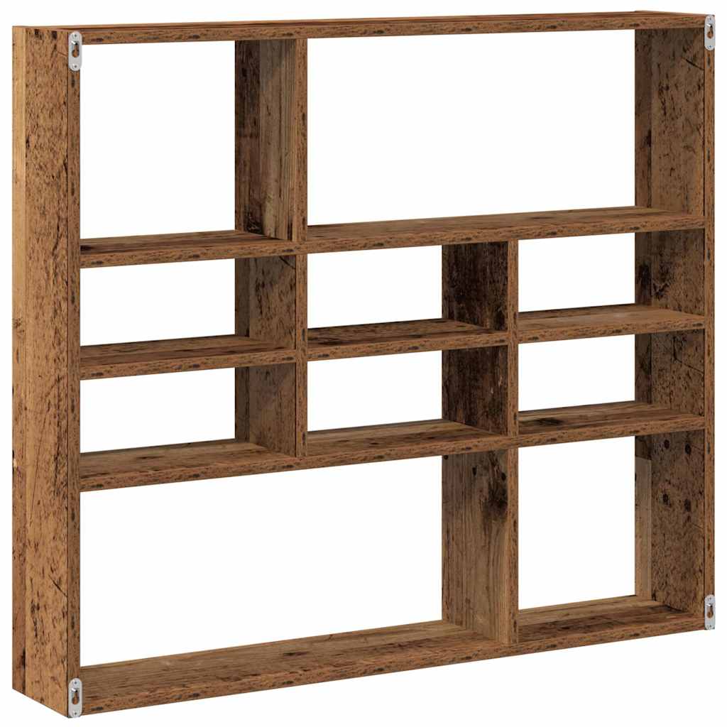 Zidna polica Staro drvo 90x16x78 cm Konstruirano drvo