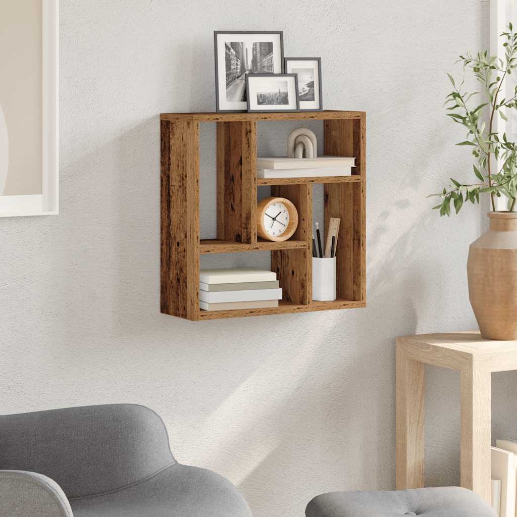 Zidna polica staro drvo 45x16x45 cm konstruirano drvo