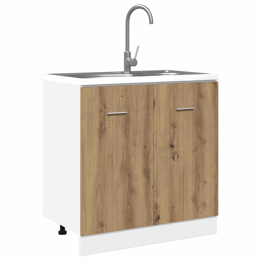 Ormarić za sudoper "Lyon" Artisan hrast 80x46x81,5 cm Konstruirano drvo