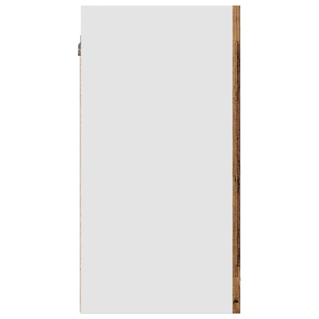 Viseći stakleni ormarić "Lyon" Staro drvo 40x31x60 cm Konstruirano drvo