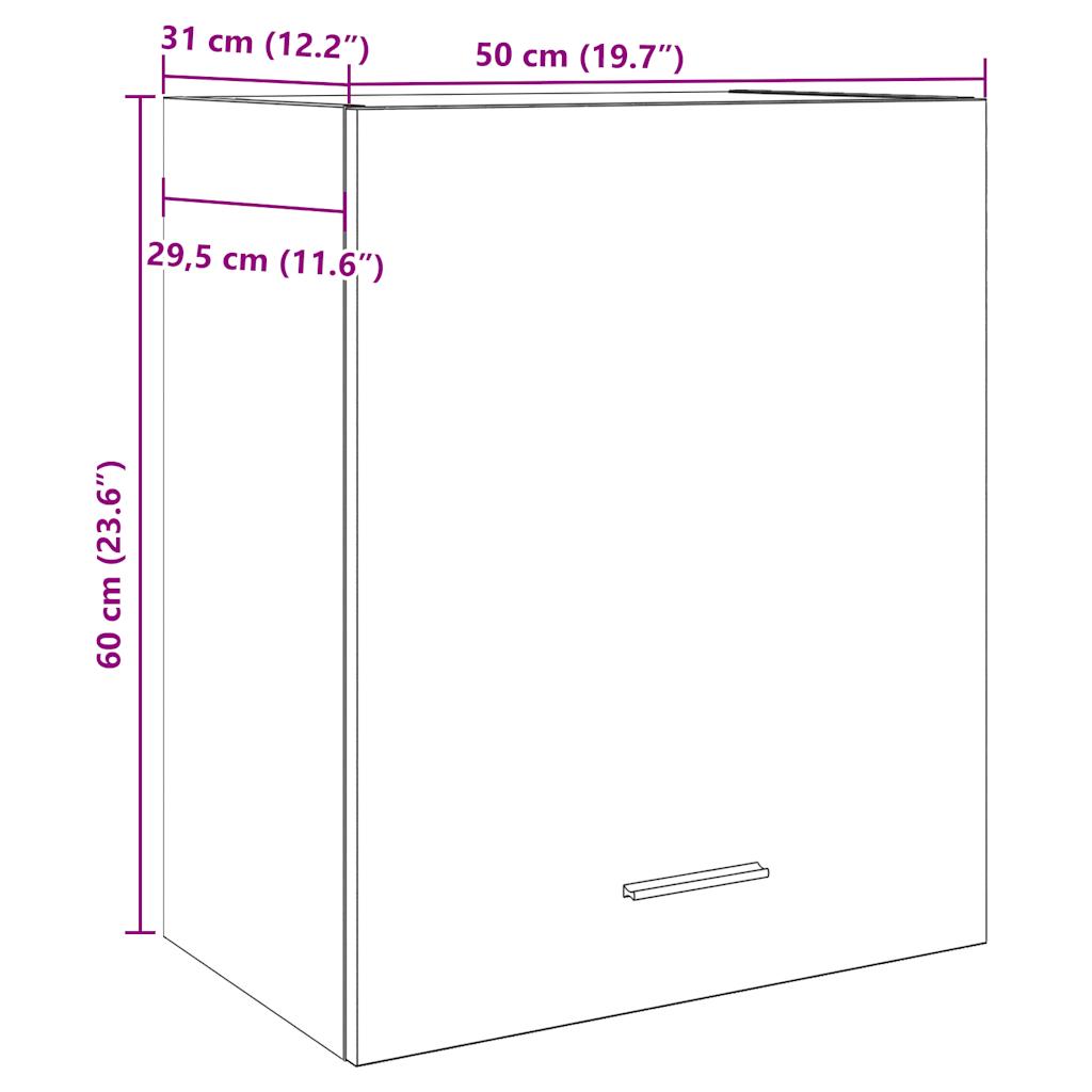 Viseći ormarići 2 kom "Lyon" Staro drvo 50x31x60 cm Konstruirano drvo
