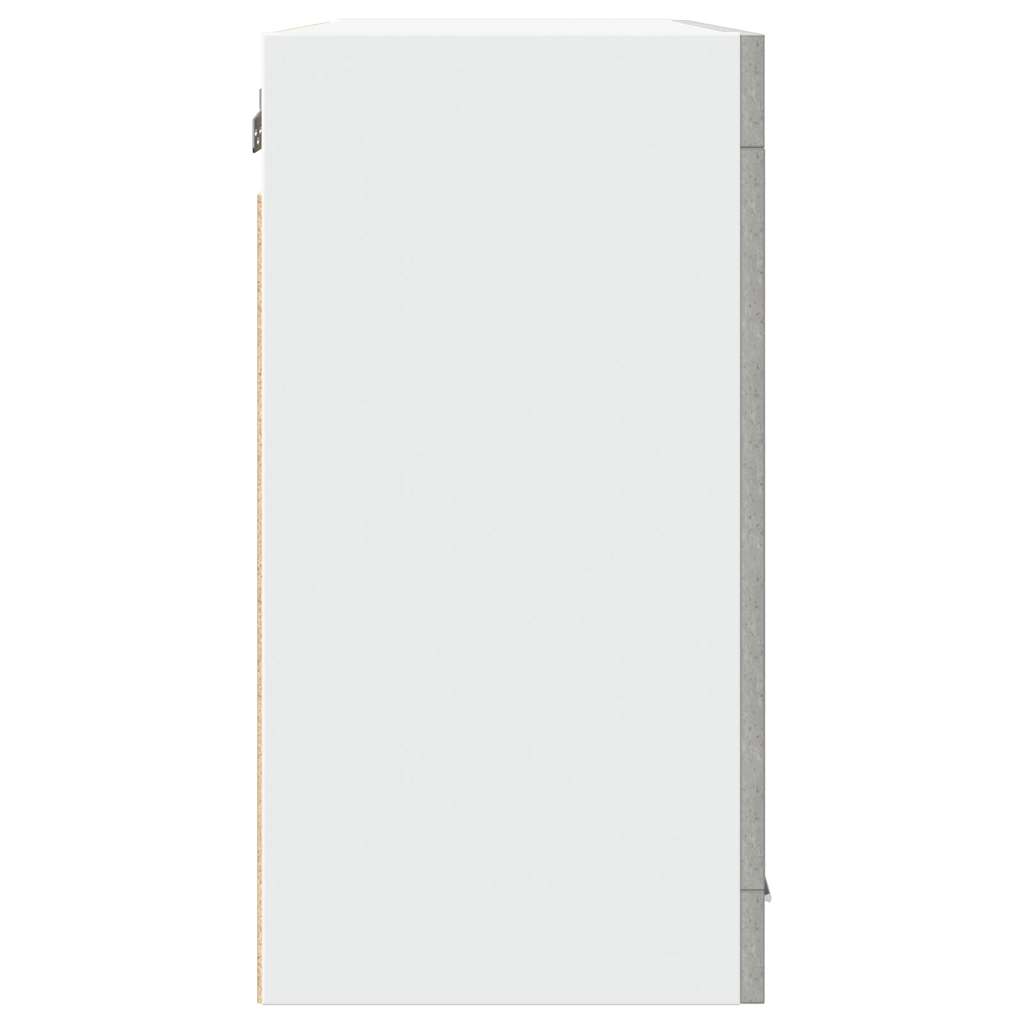 Viseći stakleni ormarić "Lyon" betonsko sivi 80x31x60 cm