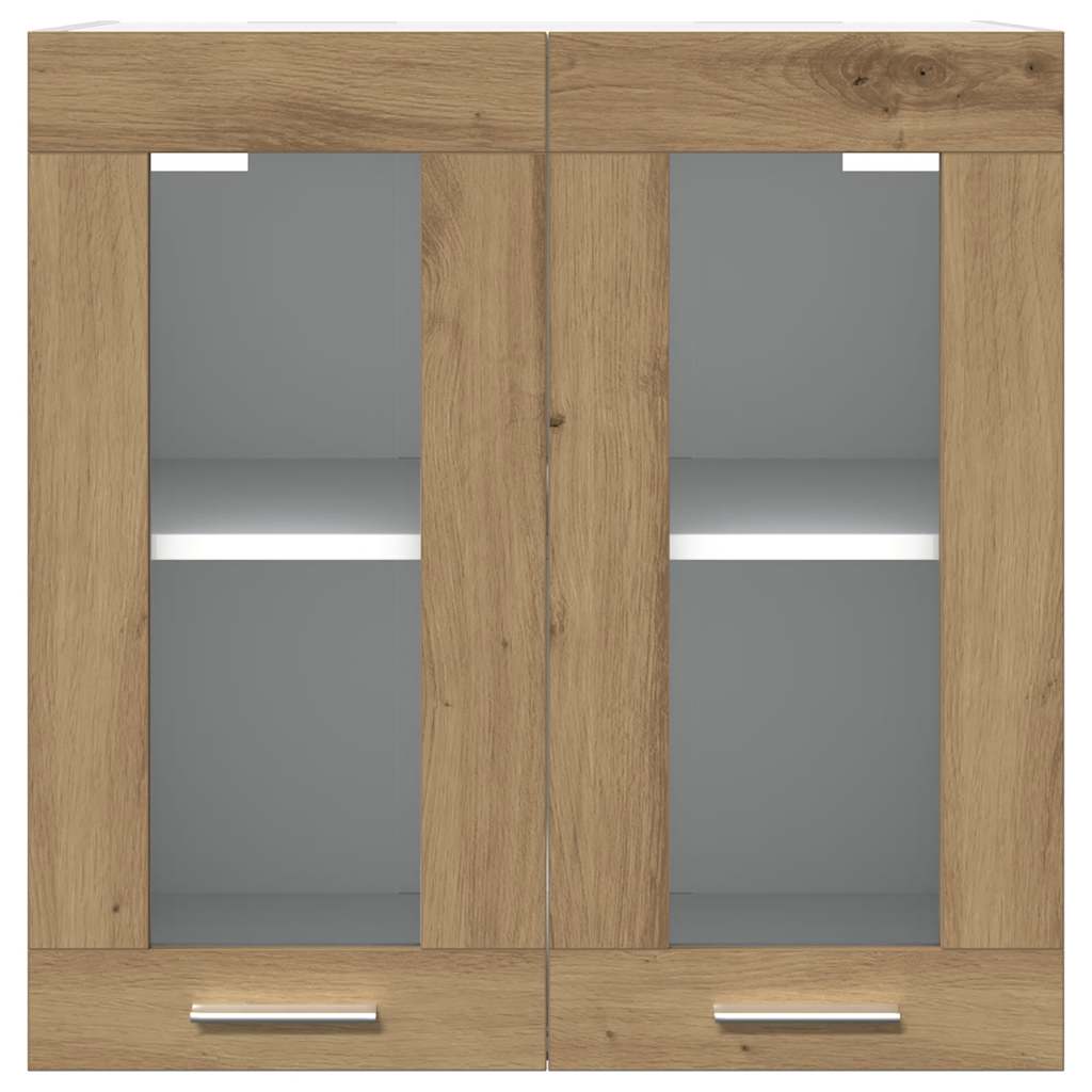 Zidni kuhinjski ormarić "Lyon" sa staklenim vratima Artisan hrast 60x31x60 cm