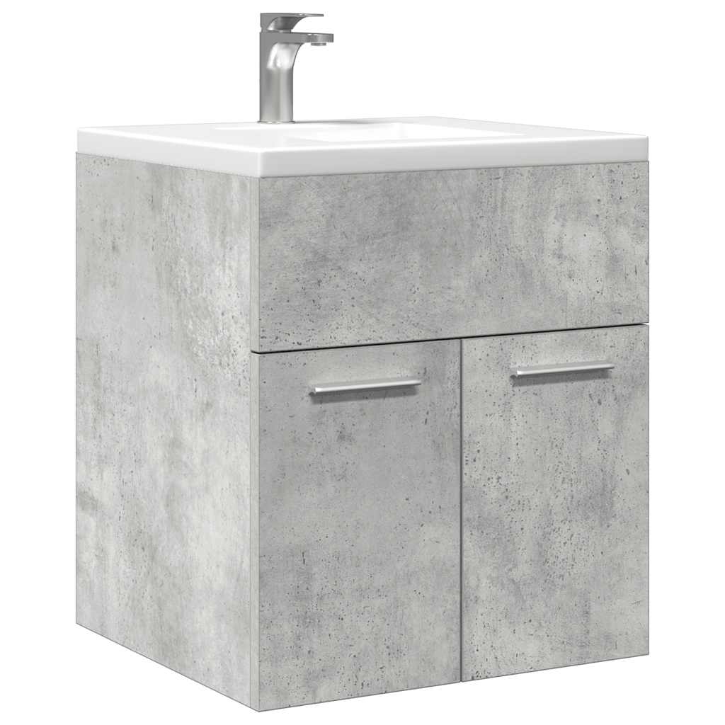 Kupaonski ormarić za umivaonik beton sivi 41x38,5x46 cm