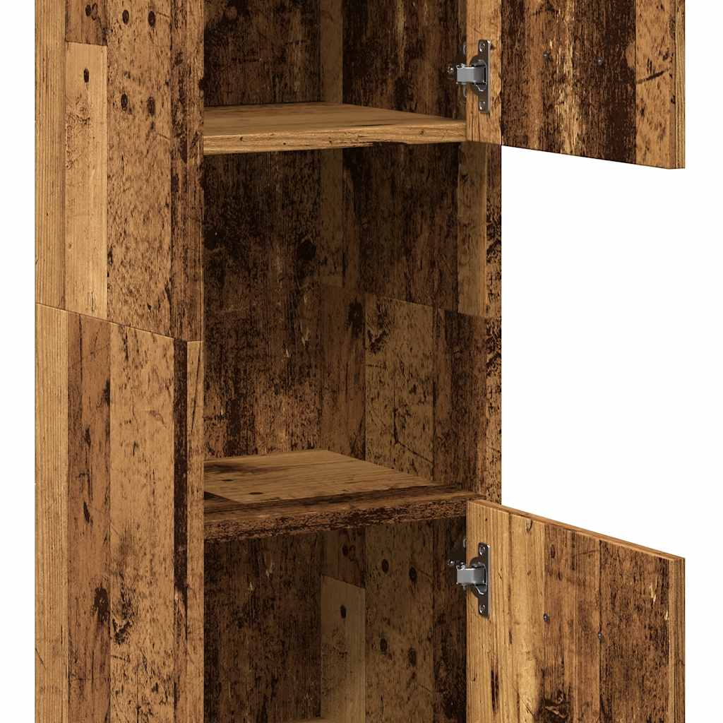Kupaonski viseći ormarić staro drvo 30x30x130 cm