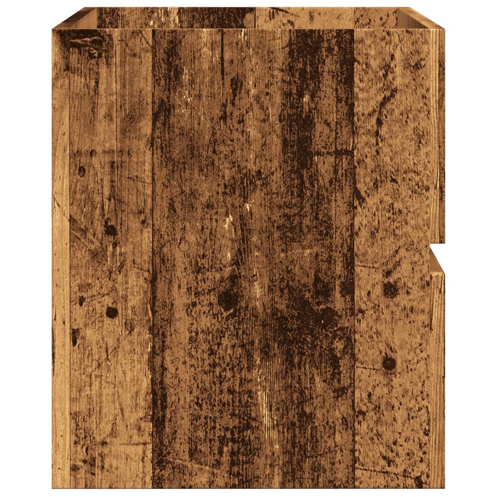 Kupaonski viseći ormarić boja starog drva 80x38,5x45 cm drveni