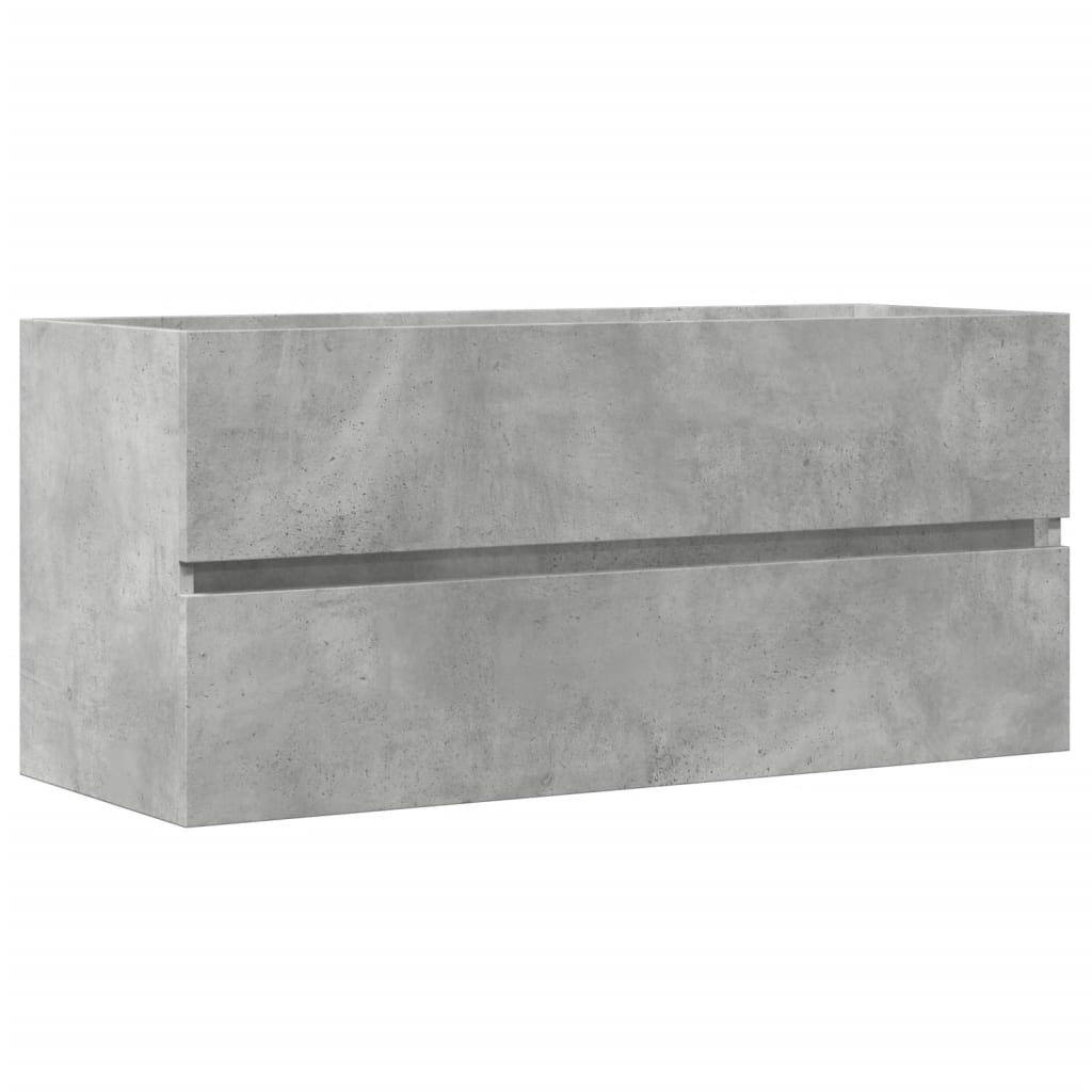 Ormarić za umivaonik siva boja betona 100 x 38,5 x 45 cm drveni