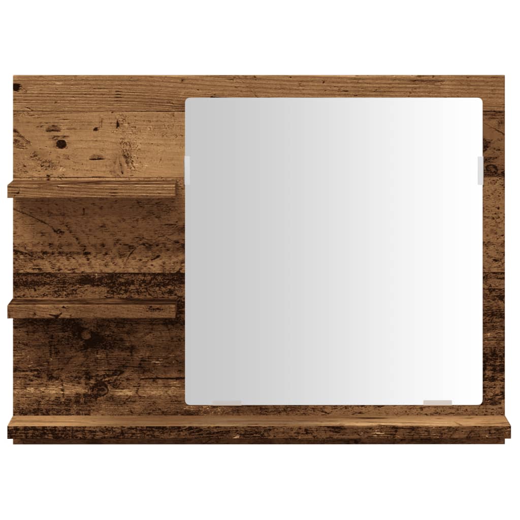 Kupaonski ormarić s ogledalom Old Wood 60x10,5x45 cm