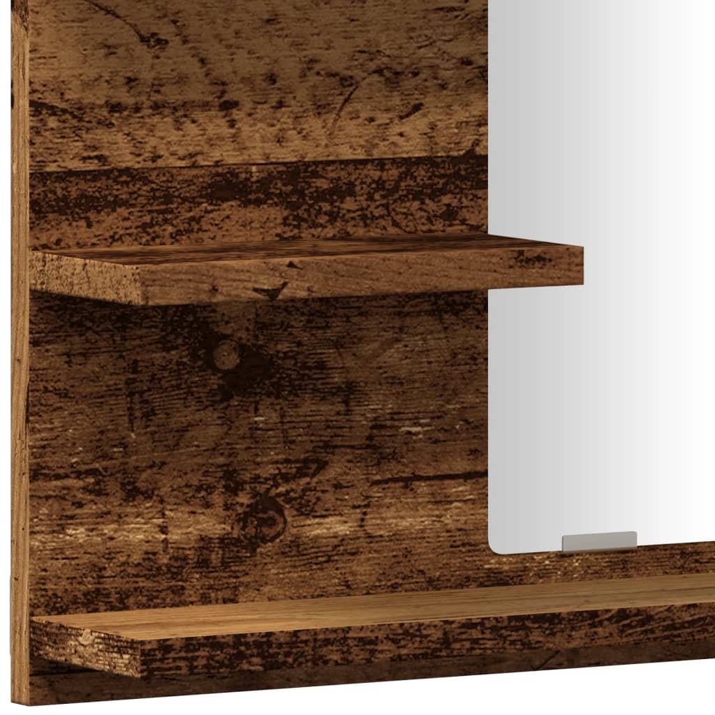 Kupaonski ormarić s ogledalom Old Wood 60x10,5x45 cm