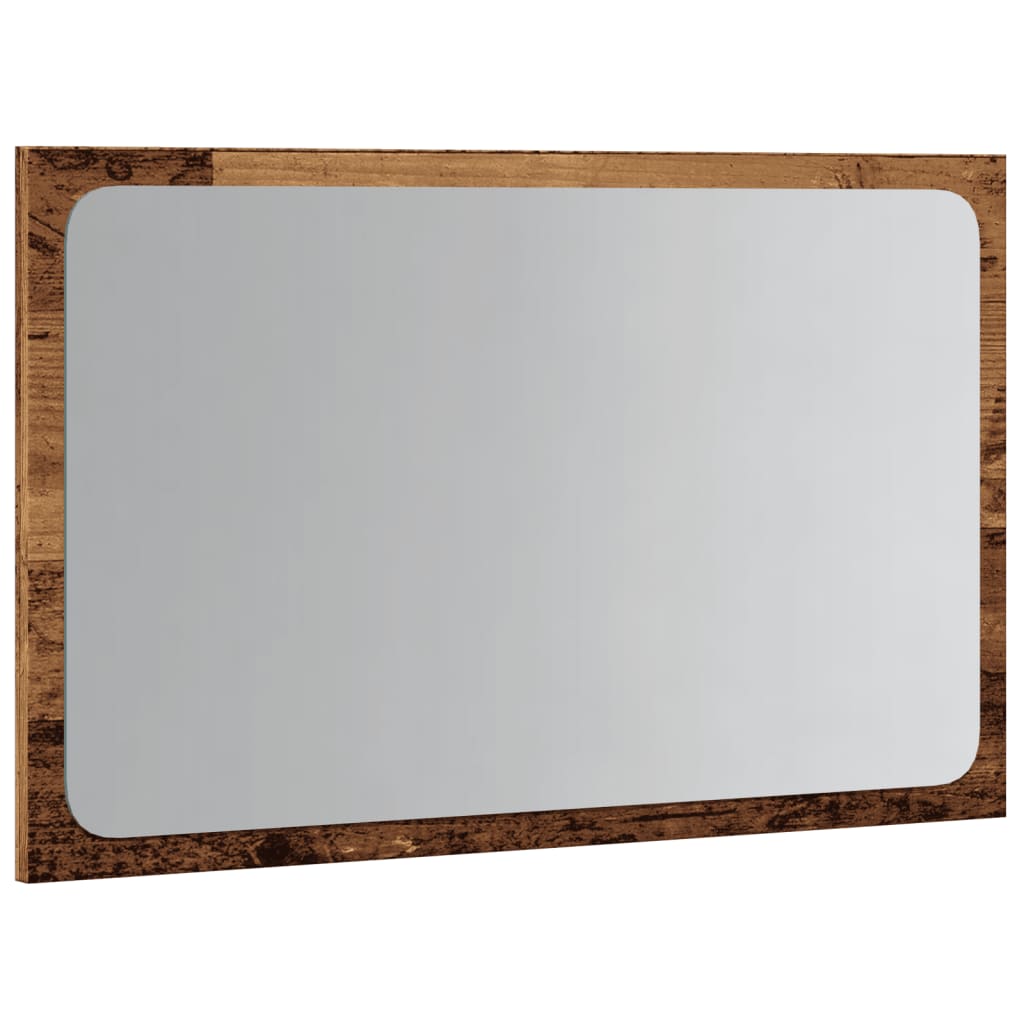 Kupaonsko ogledalo s LED svjetlom boja drva 60x8,5x38 cm