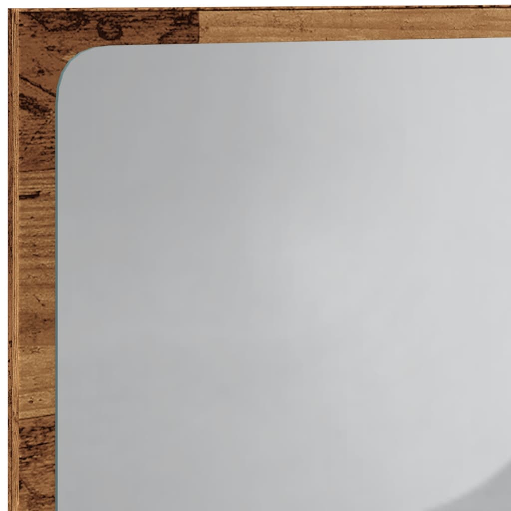 Kupaonsko ogledalo s LED svjetlom boja drva 60x8,5x38 cm