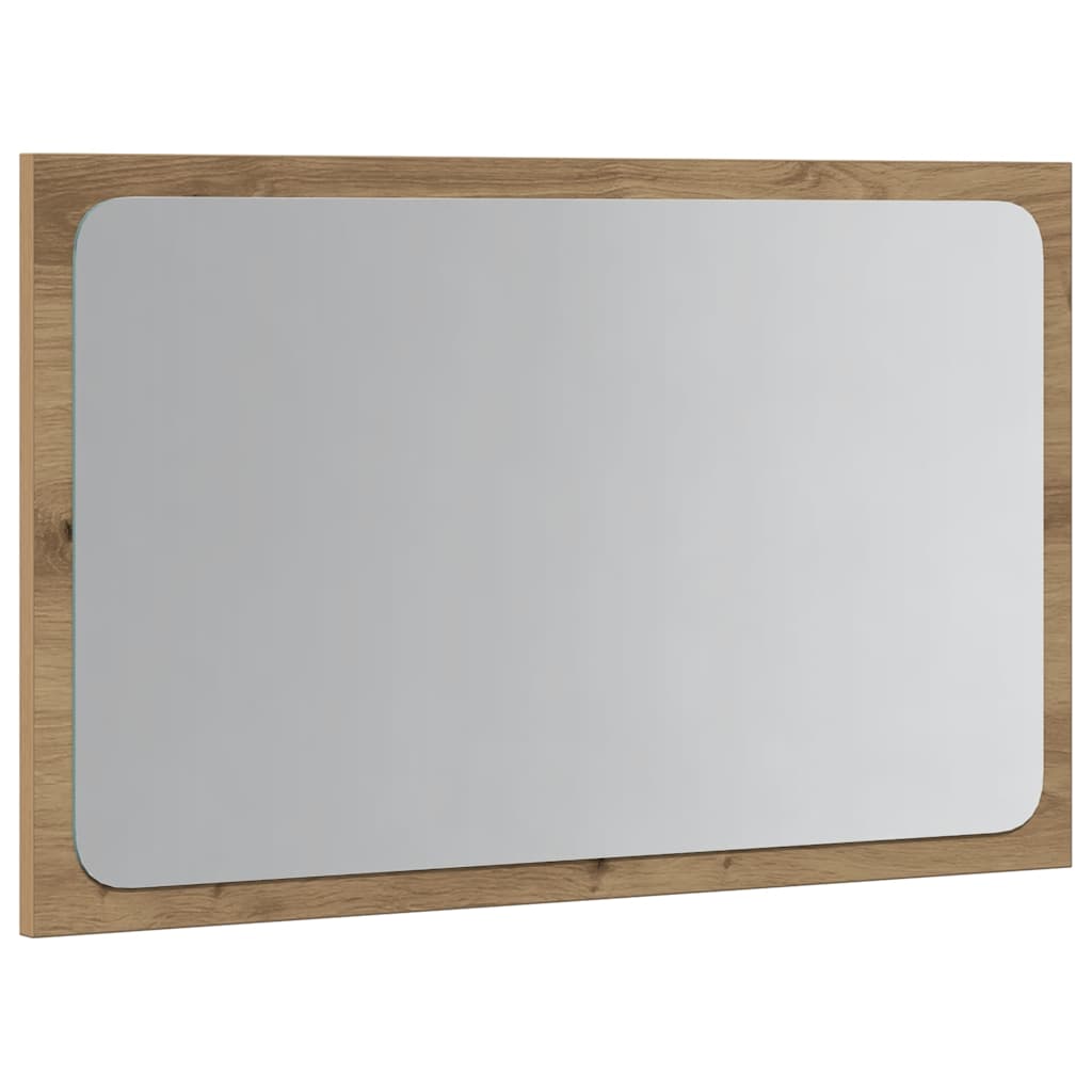 Kupaonsko ogledalo s LED svjetlom boja hrasta 60x8,5x38 cm