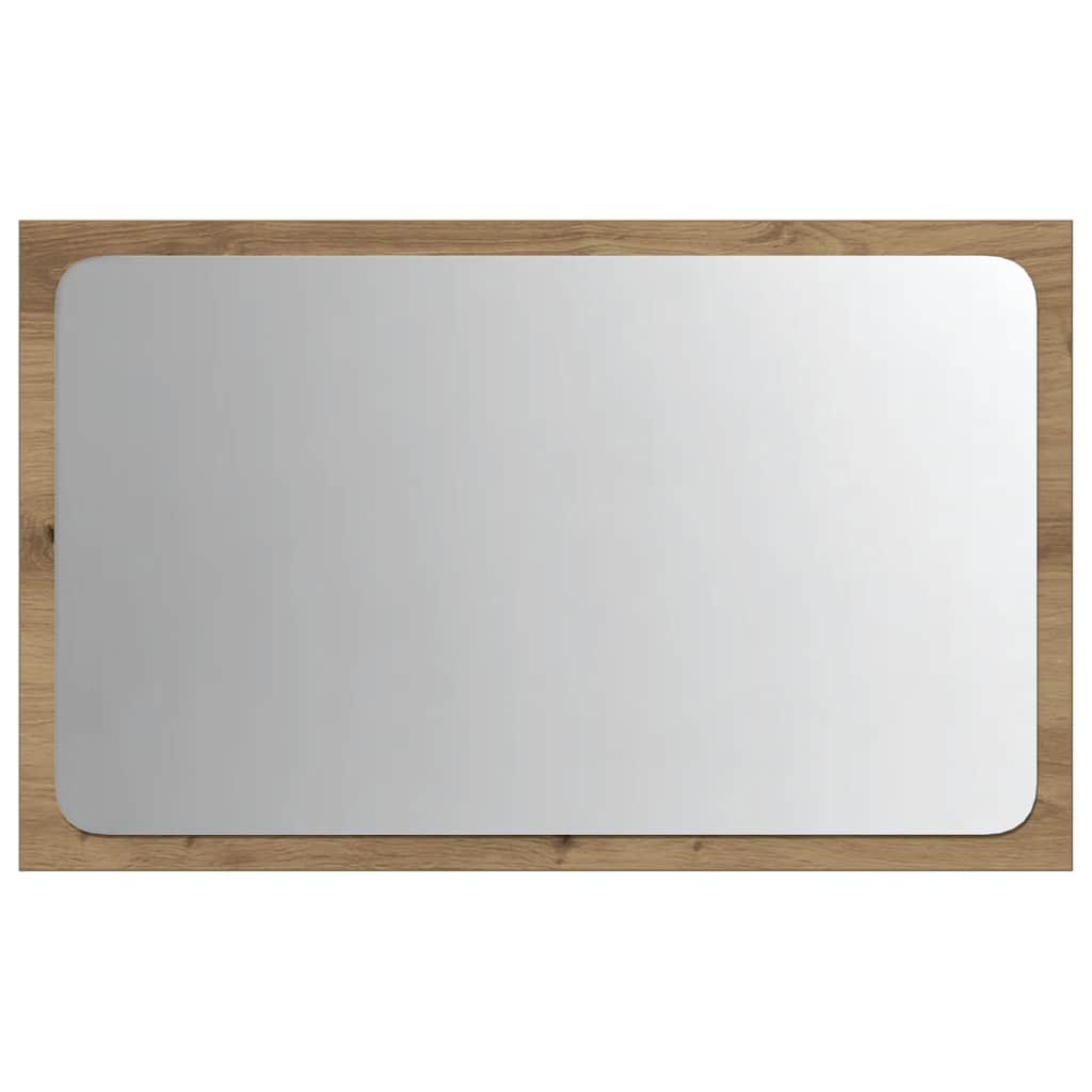 Kupaonsko ogledalo s LED svjetlom boja hrasta 60x8,5x38 cm