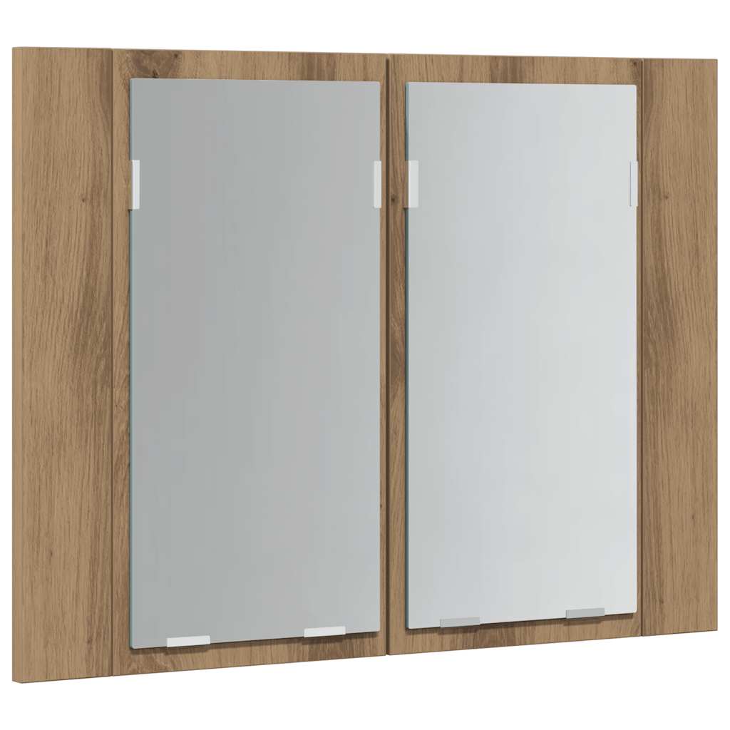 LED ormarić s ogledalom Artisan hrast 60x12x45 cm izrađeno drvo