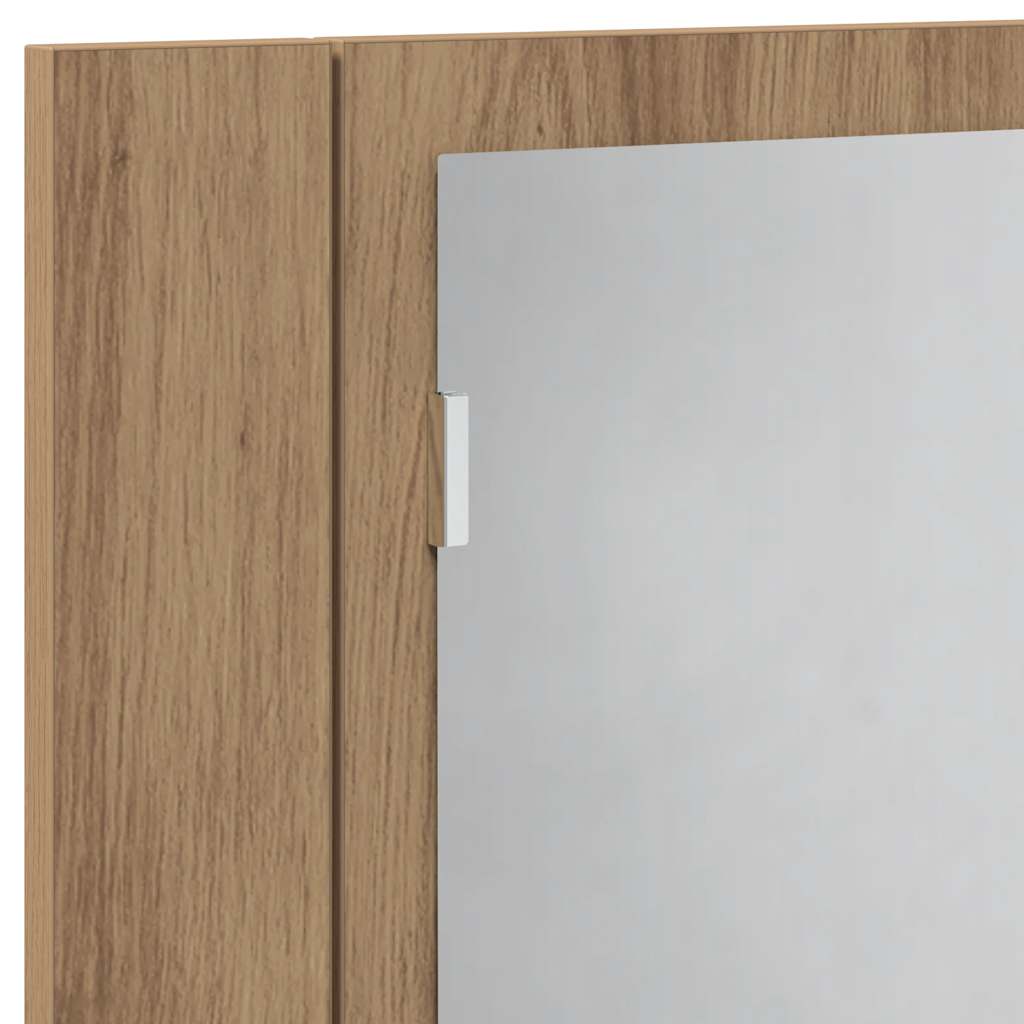 LED ormarić s ogledalom Artisan hrast 60x12x45 cm izrađeno drvo