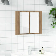 LED ormarić s ogledalom Artisan hrast 60x12x45 cm izrađeno drvo