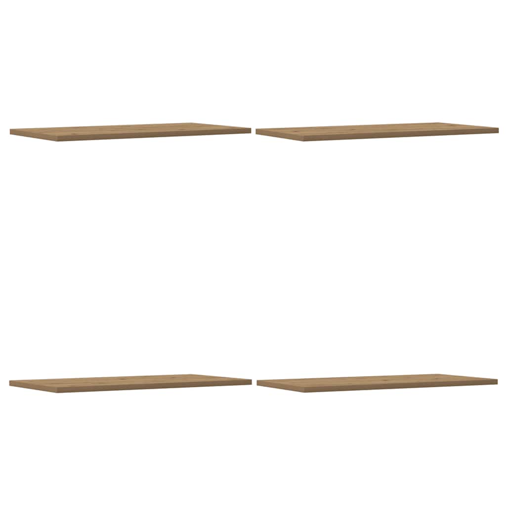 Zidne police 4 kom boja hrasta 60x30x1,5 cm konstruirano drvo