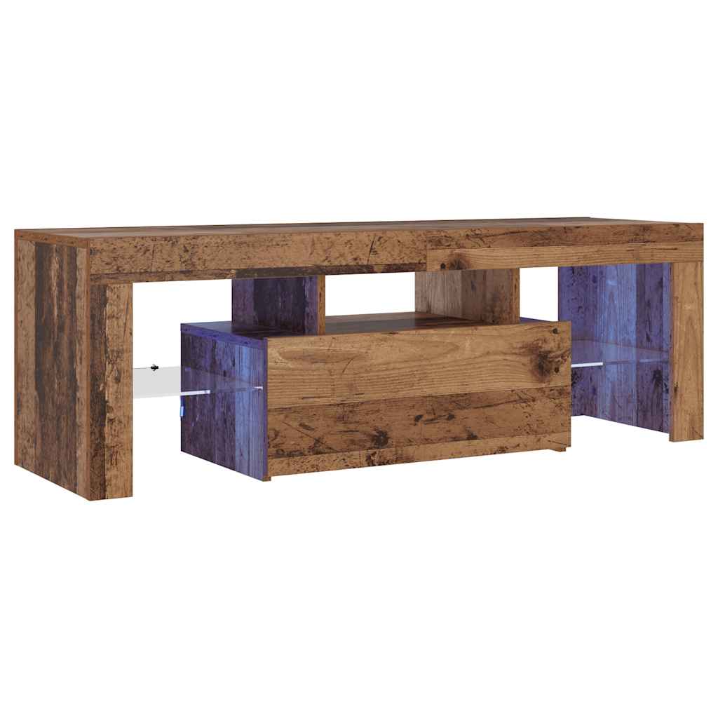 TV ormarić LED boja drva 120 x 36,5 x 40 cm konstruirano drvo