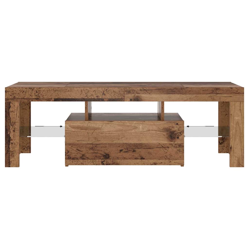 TV ormarić LED boja drva 120 x 36,5 x 40 cm konstruirano drvo