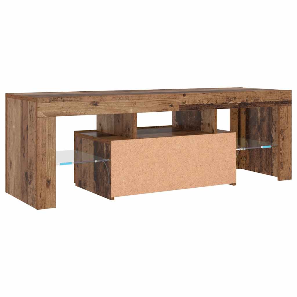 TV ormarić LED boja drva 120 x 36,5 x 40 cm konstruirano drvo