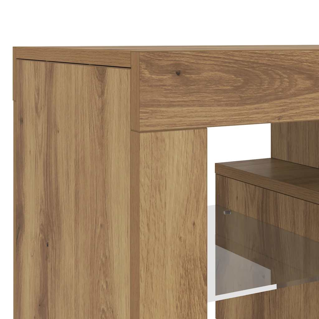 TV ormarić LED boja hrasta 120 x 36,5 x 40 cm konstruirano drvo