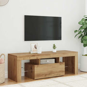 TV ormarić LED boja hrasta 120 x 36,5 x 40 cm konstruirano drvo