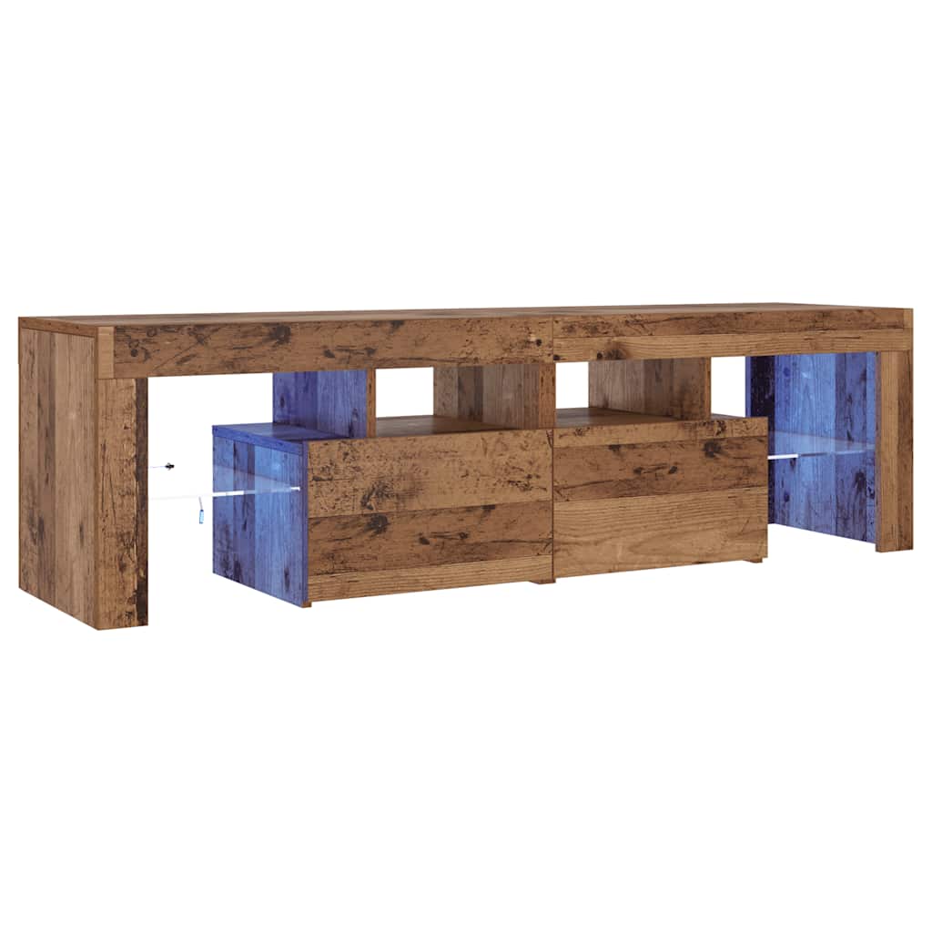 TV ormarić LED boja drva 140 x 36,5 x 40 cm konstruirano drvo