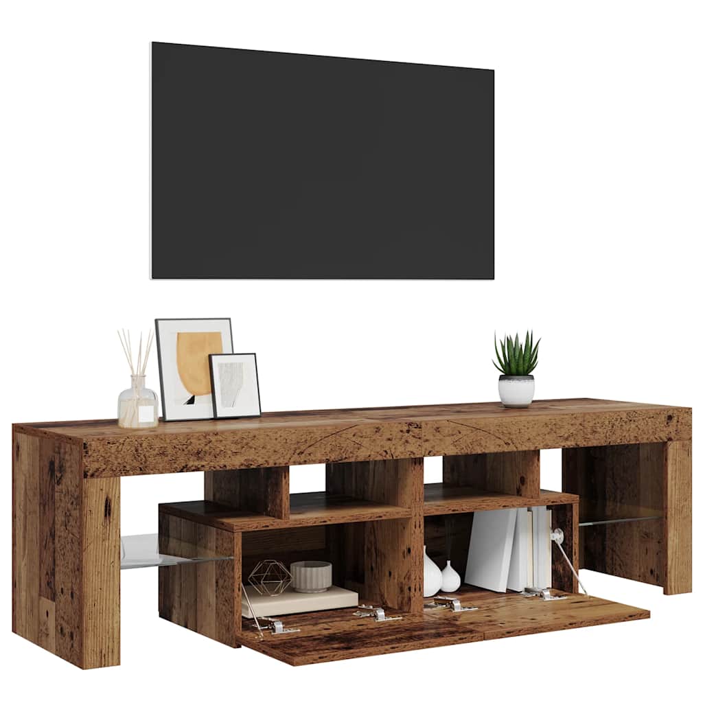 TV ormarić LED boja drva 140 x 36,5 x 40 cm konstruirano drvo
