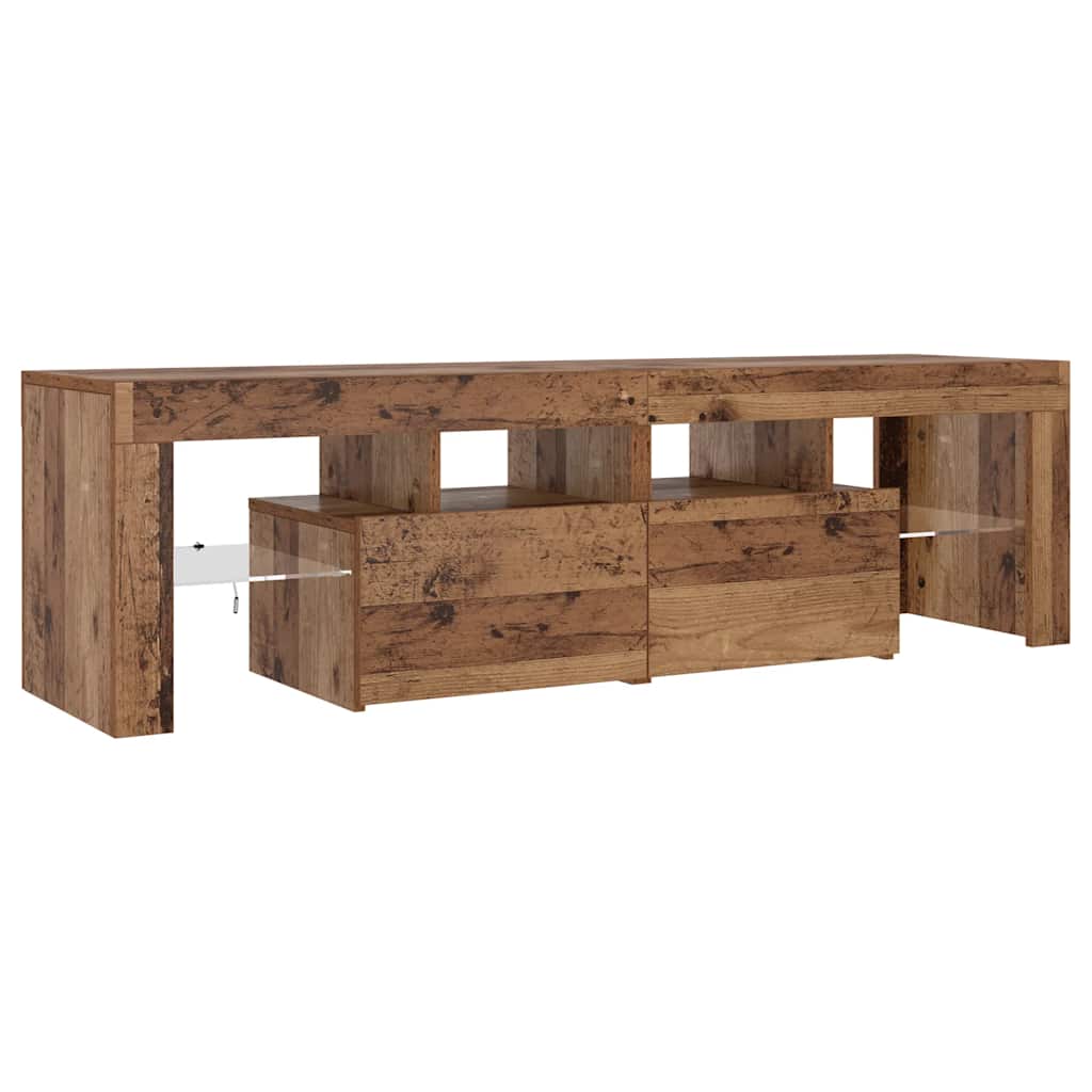 TV ormarić LED boja drva 140 x 36,5 x 40 cm konstruirano drvo