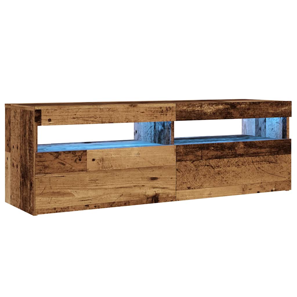 TV ormarić LED boja drva 120x35x40 cm konstruirano drvo