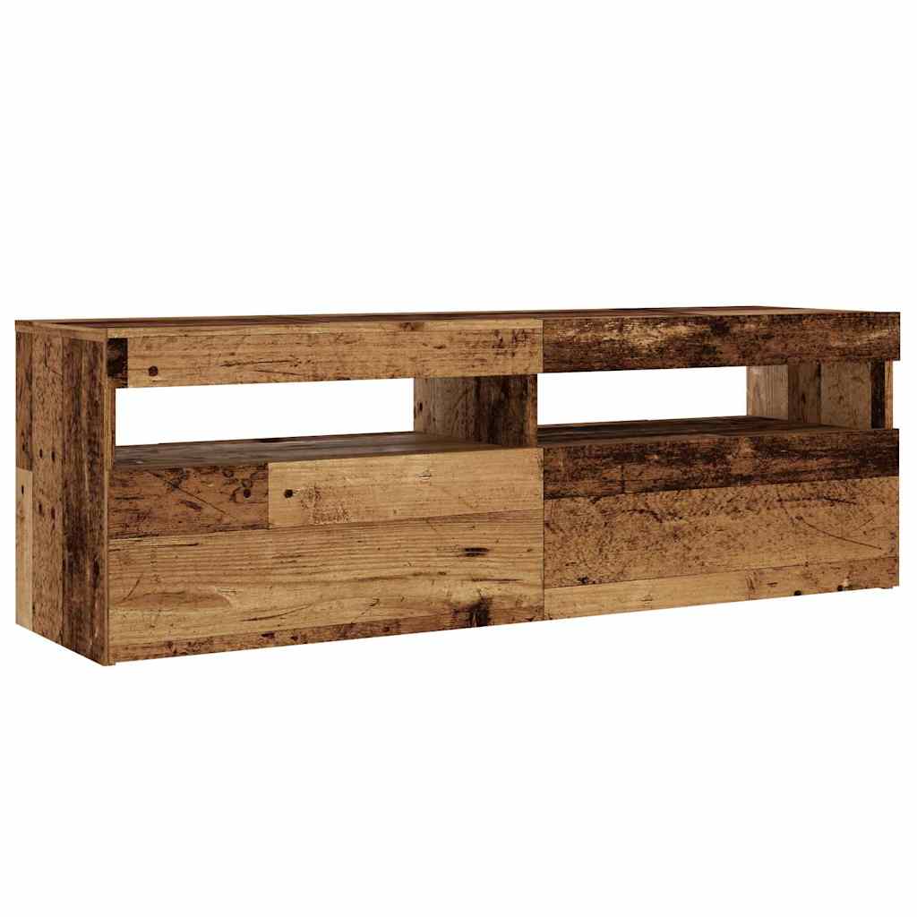 TV ormarić LED boja drva 120x35x40 cm konstruirano drvo
