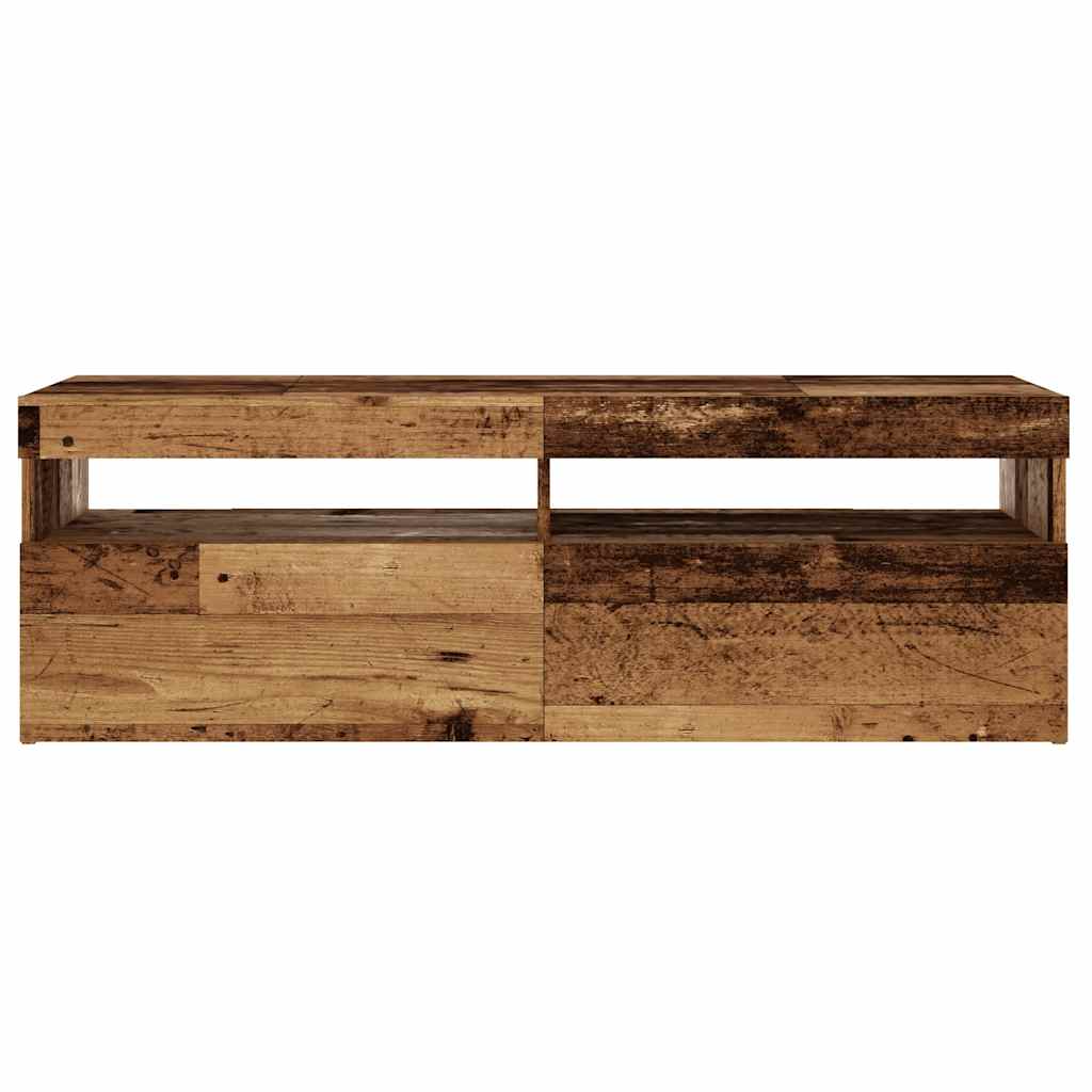 TV ormarić LED boja drva 120x35x40 cm konstruirano drvo