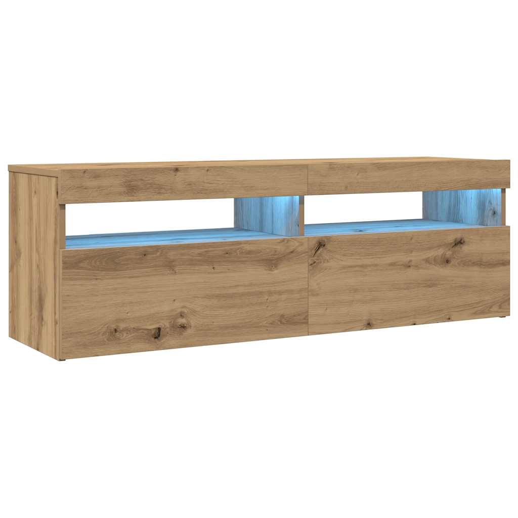 TV ormarić LED boja hrasta 120x35x40 cm konstruirano drvo