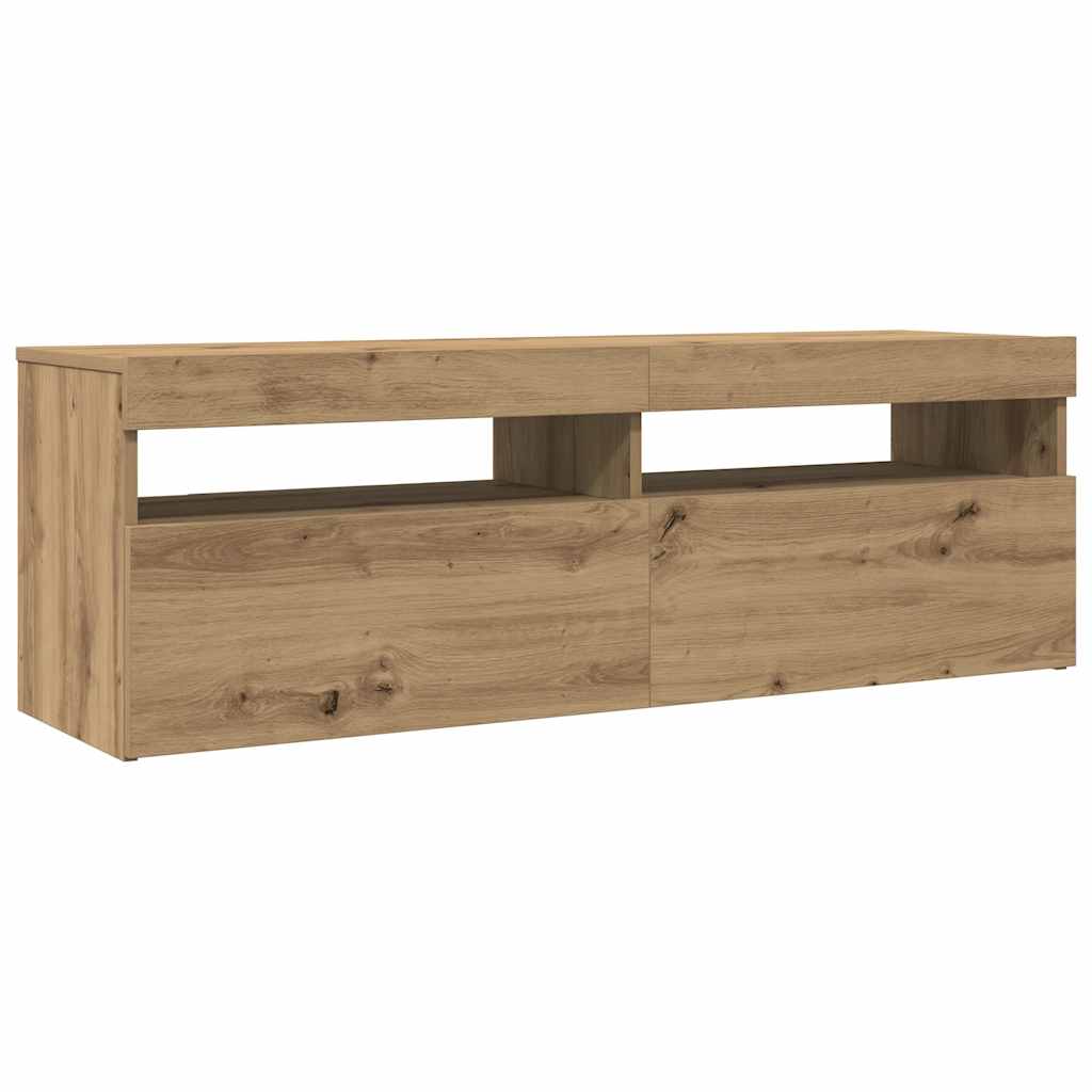 TV ormarić LED boja hrasta 120x35x40 cm konstruirano drvo