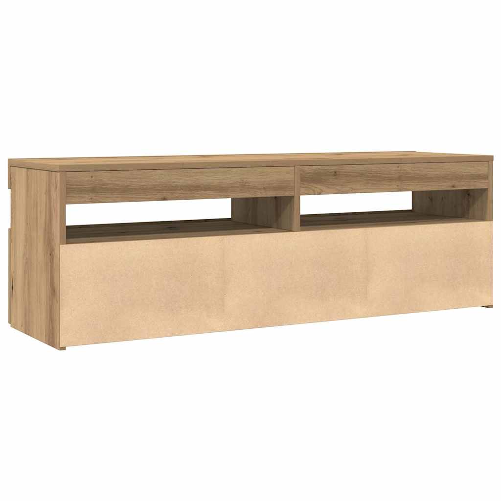 TV ormarić LED boja hrasta 120x35x40 cm konstruirano drvo