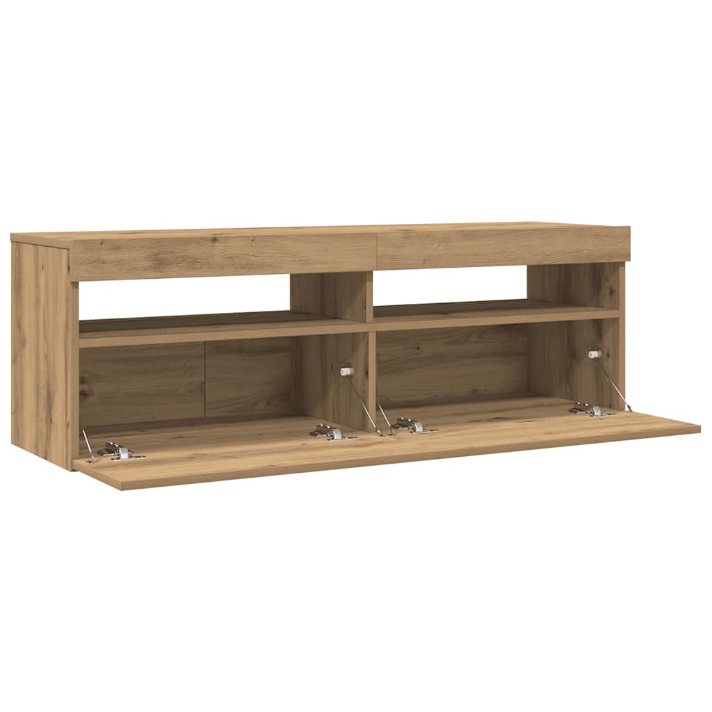 TV ormarić LED boja hrasta 120x35x40 cm konstruirano drvo