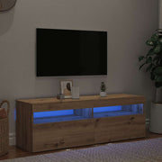 TV ormarić LED boja hrasta 120x35x40 cm konstruirano drvo