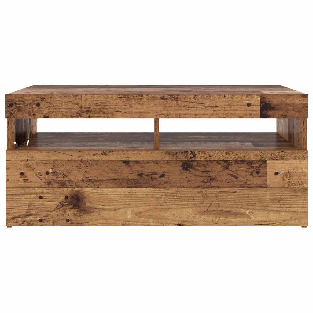 TV ormarić LED boja staro drvo 90x35x40 cm konstruirano drvo