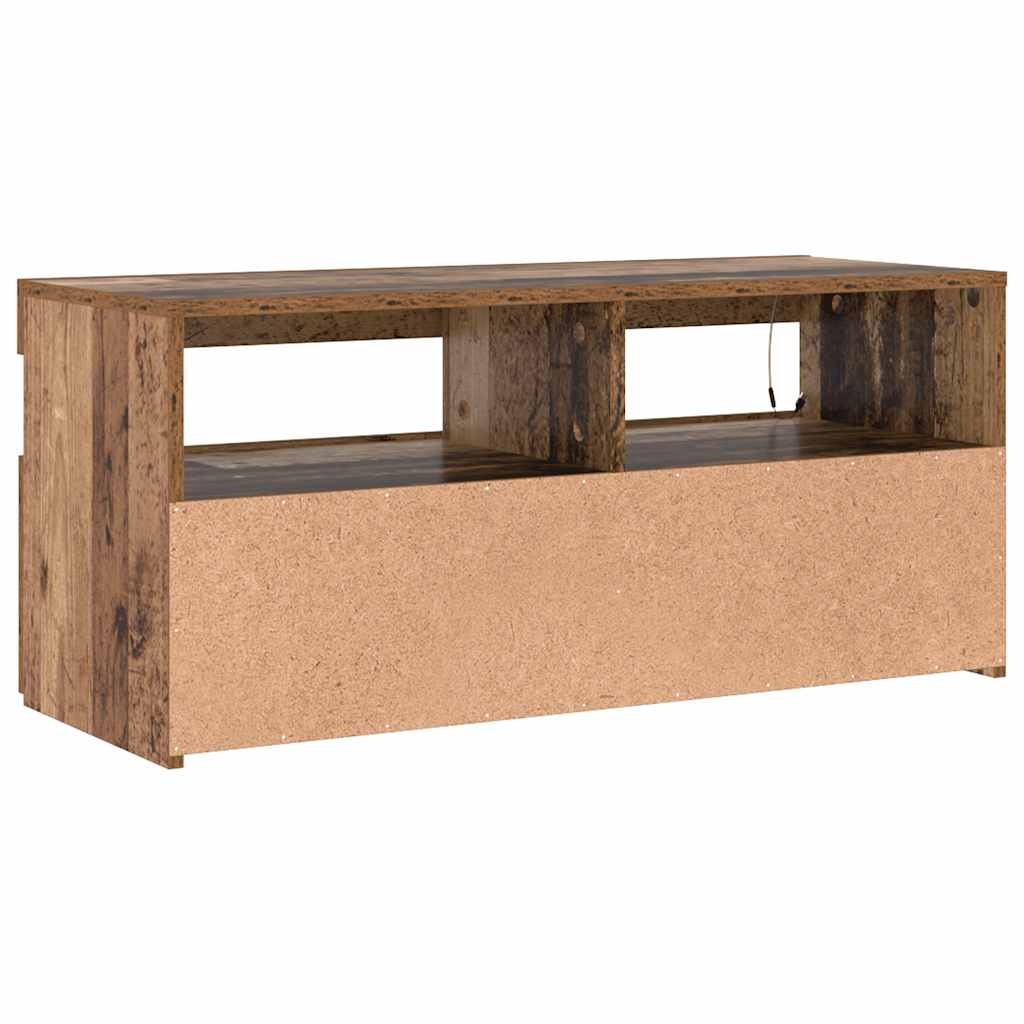 TV ormarić LED boja staro drvo 90x35x40 cm konstruirano drvo